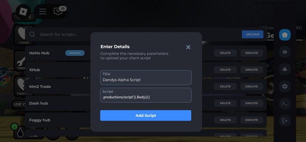 Add Script